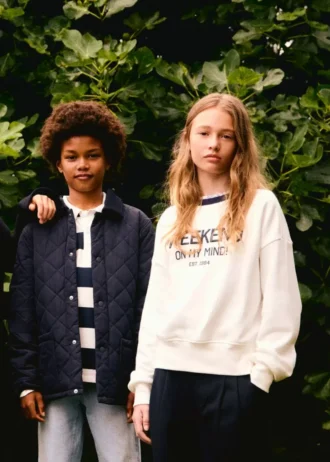 Baumwoll-Sweatshirt mit Stickerei