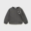 Baumwoll-Sweatshirt mit Stickerei