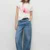 Baumwoll-T-Shirt mit Blumenmuster Baumwoll-T-Shirt mit Blumenmuster