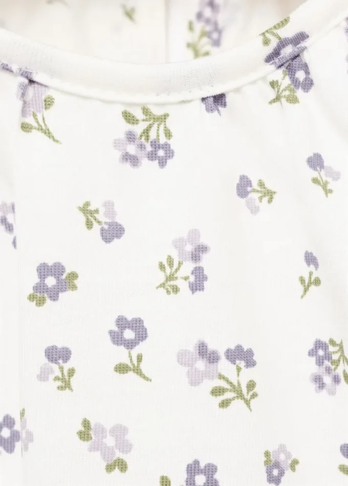 Baumwoll-T-Shirt mit Blumenmuster Baumwoll-T-Shirt mit Blumenmuster