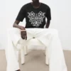 Baumwoll-T-Shirt mit Blumenstickerei