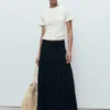 Baumwoll-T-Shirt mit Blumenstickerei