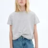 Baumwoll-T-Shirt mit Knoten Baumwoll-T-Shirt mit Knoten