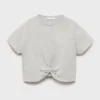 Baumwoll-T-Shirt mit Knoten Baumwoll-T-Shirt mit Knoten