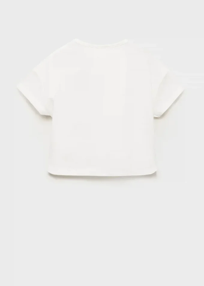 Baumwoll-T-Shirt mit Knoten Baumwoll-T-Shirt mit Knoten