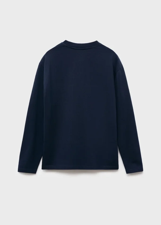 Baumwoll-T-Shirt mit Knöpfen