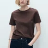 Baumwoll-T-Shirt mit kurzen Ärmeln