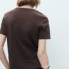 Baumwoll-T-Shirt mit kurzen Ärmeln