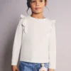 Baumwoll-T-Shirt mit Rüschen Baumwoll-T-Shirt mit Rüschen