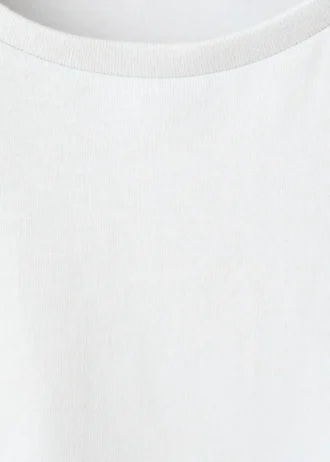 Baumwoll-T-Shirt mit Rüschen