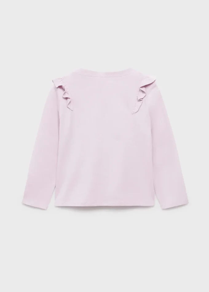 Baumwoll-T-Shirt mit Rüschen Baumwoll-T-Shirt mit Rüschen