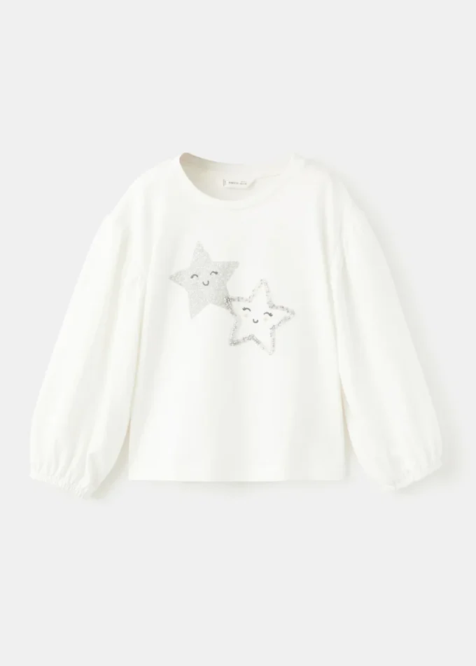 Baumwoll-T-Shirt mit Sternen Baumwoll-T-Shirt mit Sternen