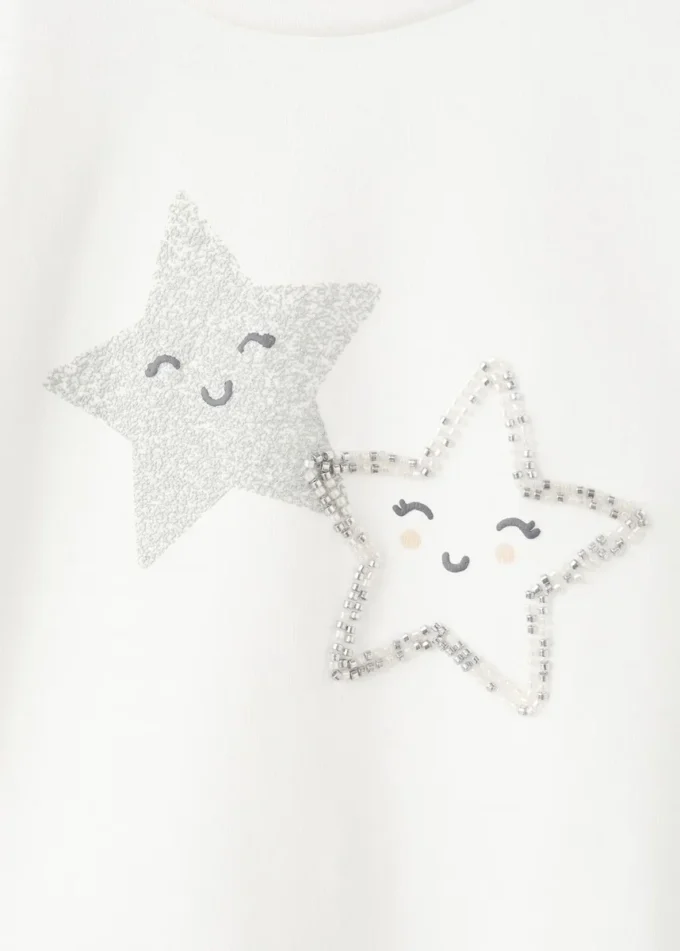 Baumwoll-T-Shirt mit Sternen Baumwoll-T-Shirt mit Sternen