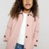 Baumwoll-Trenchcoat mit Knopfleiste
