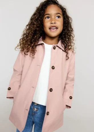 Baumwoll-Trenchcoat mit Knopfleiste