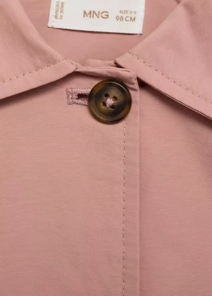 Baumwoll-Trenchcoat mit Knopfleiste