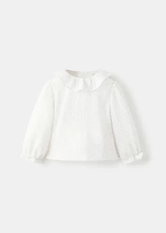 Baumwollbluse mit Blumenmuster