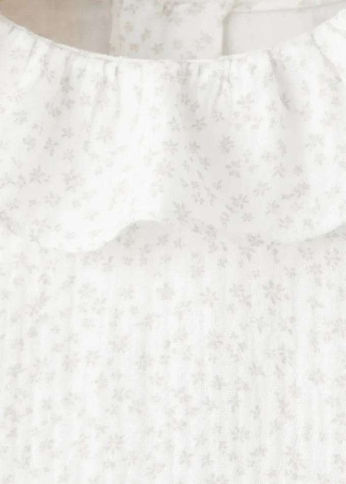 Baumwollbluse mit Blumenmuster