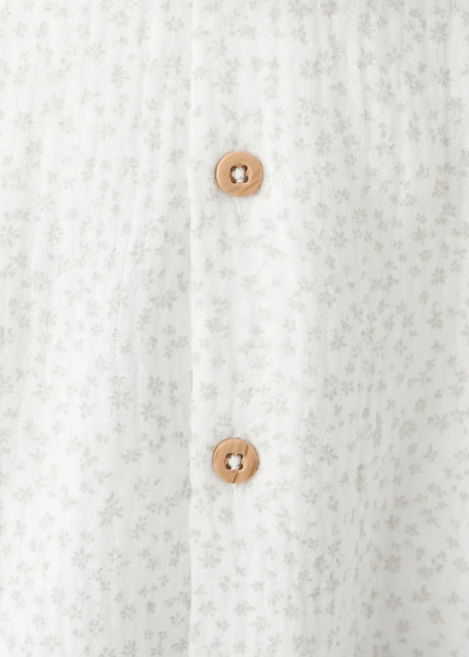 Baumwollbluse mit Blumenmuster