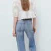 Baumwollbluse mit Blumenstickerei Baumwollbluse mit Blumenstickerei