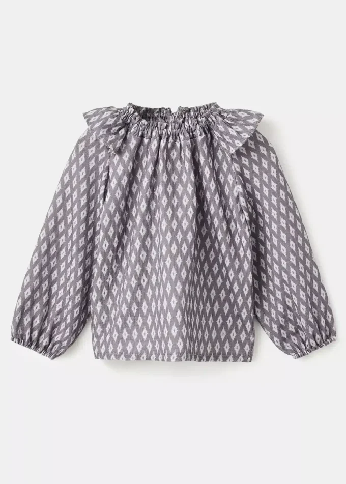 Baumwollbluse mit ethnischem Print Baumwollbluse mit ethnischem Print