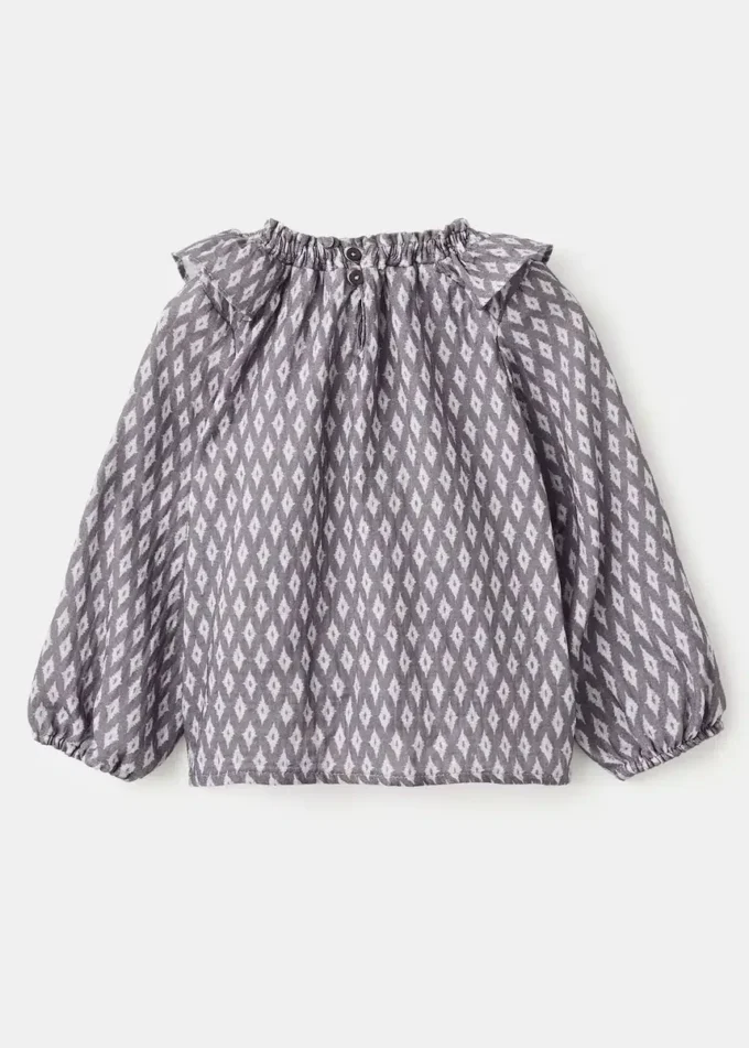 Baumwollbluse mit ethnischem Print Baumwollbluse mit ethnischem Print