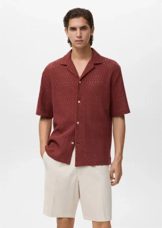 Baumwollbluse mit Spitzendetails