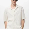 Baumwollbluse mit Spitzendetails
