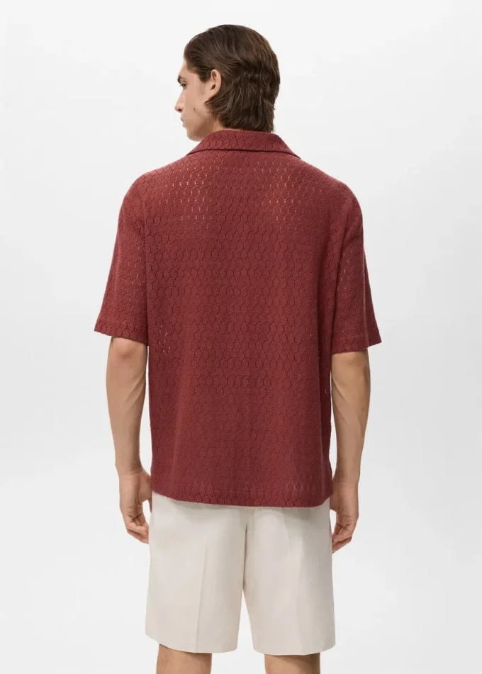 Baumwollbluse mit Spitzendetails Baumwollbluse mit Spitzendetails