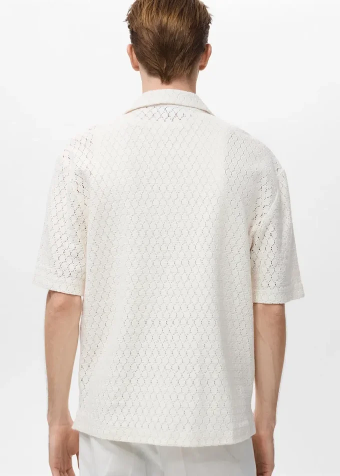Baumwollbluse mit Spitzendetails