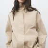 Baumwolljacke mit Cordkragen Baumwolljacke mit Cordkragen