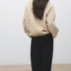 Baumwolljacke mit Cordkragen Baumwolljacke mit Cordkragen