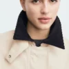Baumwolljacke mit Cordkragen Baumwolljacke mit Cordkragen