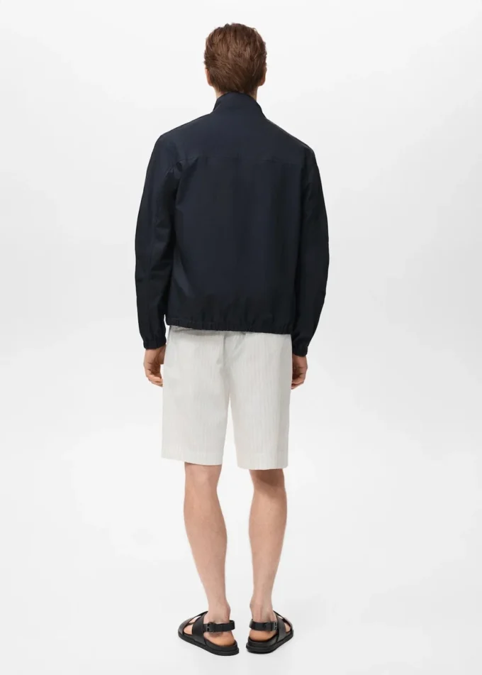 Baumwolljacke mit Knopfkragen Baumwolljacke mit Knopfkragen