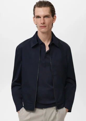 Baumwolljacke mit Reißverschluss