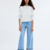 Baumwollpullover mit Ziernähten Baumwollpullover mit Ziernähten