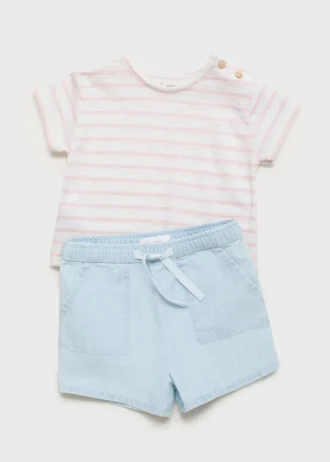 Baumwollshorts in Denim-Optik