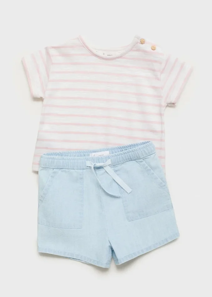 Baumwollshorts in Denim-Optik Baumwollshorts in Denim-Optik