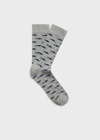 Baumwollsocken mit Fischprint