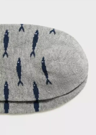 Baumwollsocken mit Fischprint