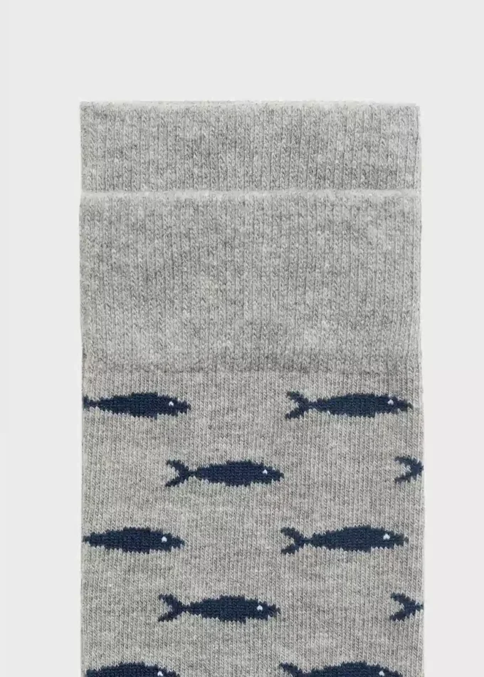 Baumwollsocken mit Fischprint