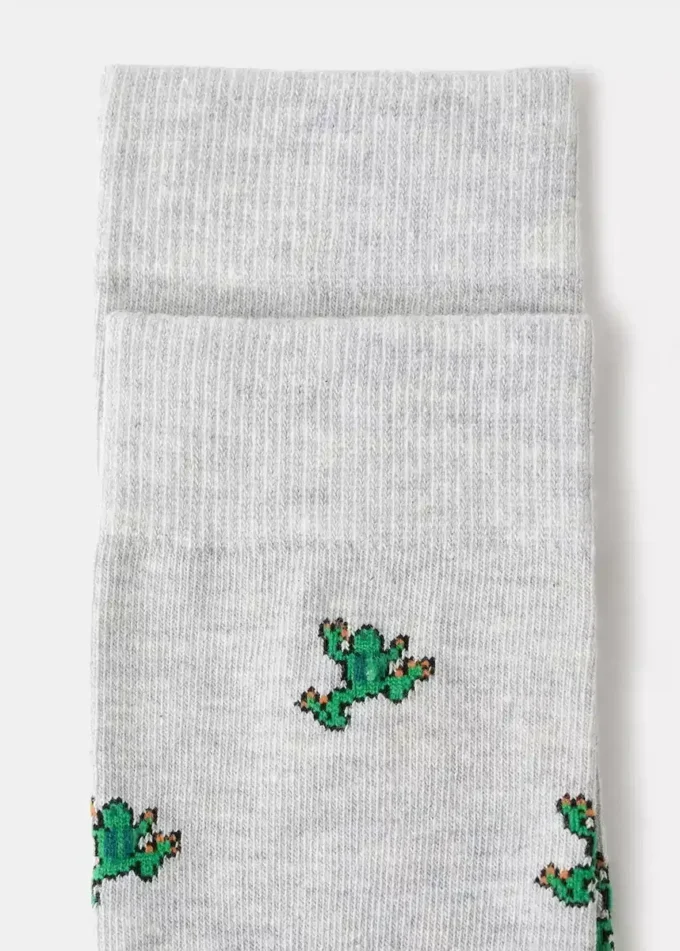 Baumwollsocken mit Froschmuster Baumwollsocken mit Froschmuster