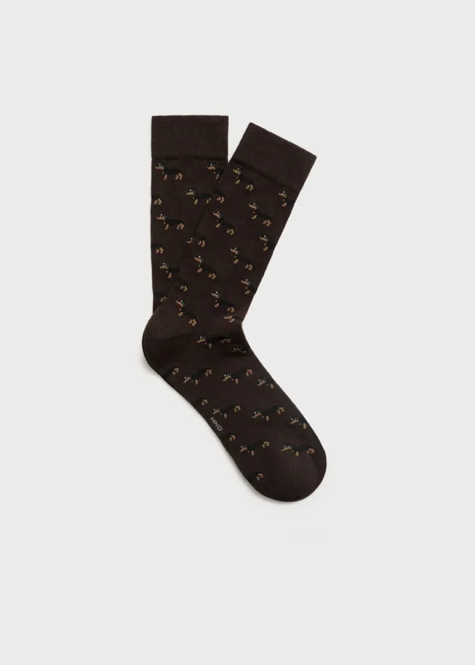 Baumwollsocken mit Hundemotiv