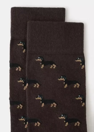 Baumwollsocken mit Hundemotiv