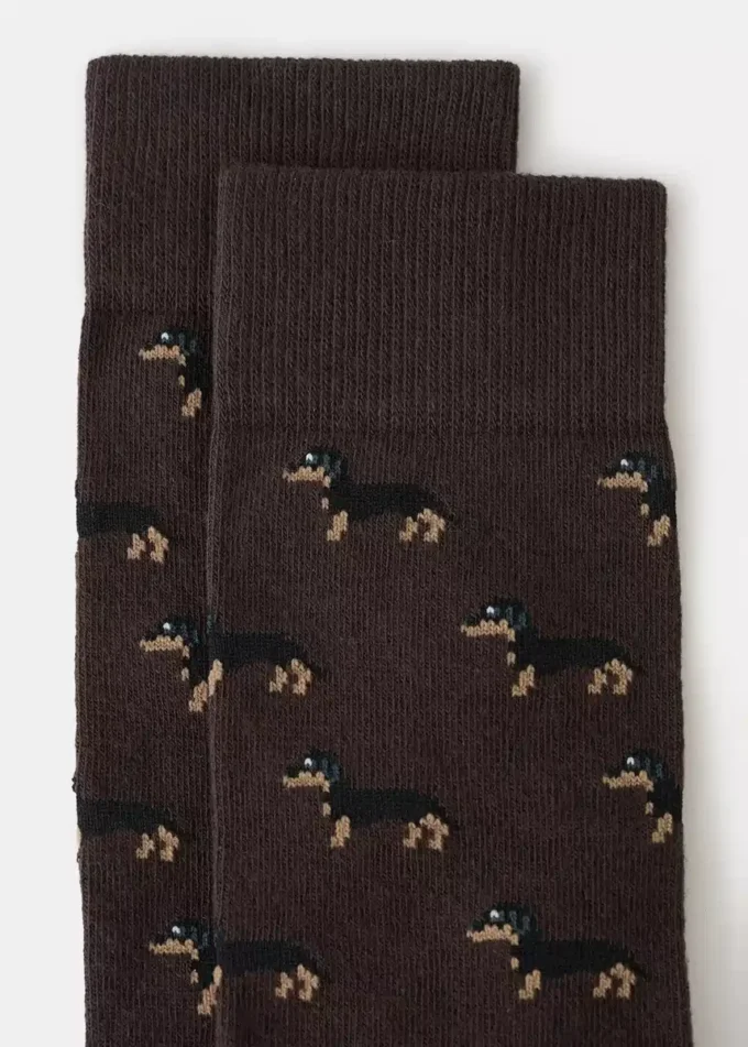 Baumwollsocken mit Hundemotiv Baumwollsocken mit Hundemotiv
