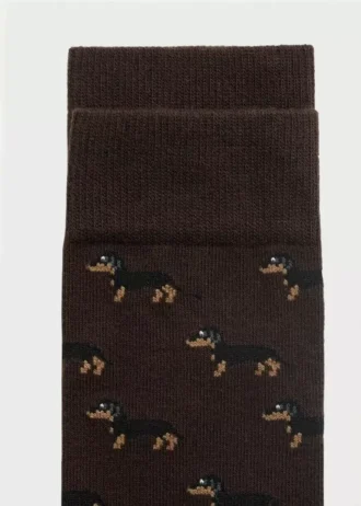 Baumwollsocken mit Hundemotiv