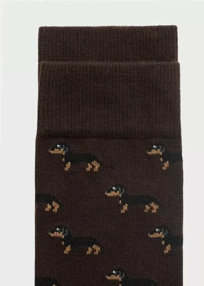 Baumwollsocken mit Hundemotiv