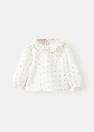 Bedruckte Baumwollbluse