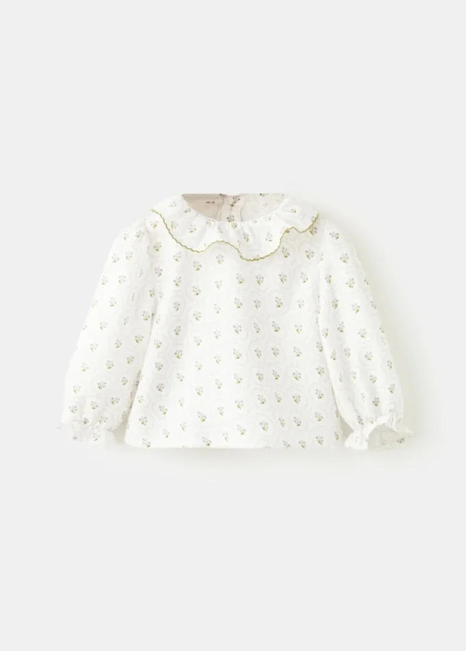 Bedruckte Baumwollbluse