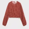 Bedruckte Bluse mit Puffärmeln